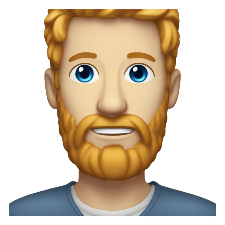 Blonde man with ginger & brown beard, and blue eyes sticker