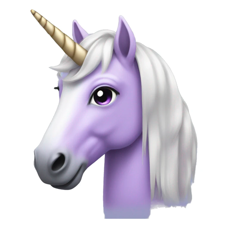 Pastel purple unicorn sticker