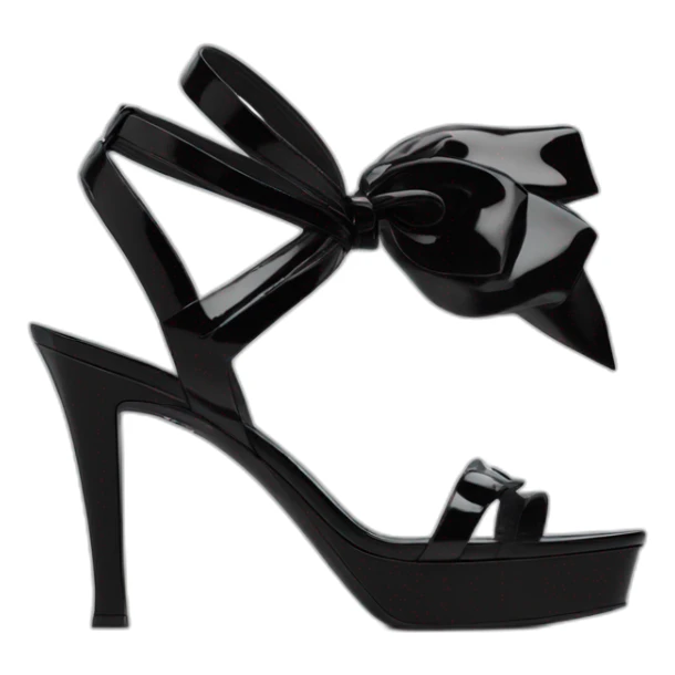 Ysl TRIBUTE PLATFORM SANDAL black PATENT LEATHER sticker