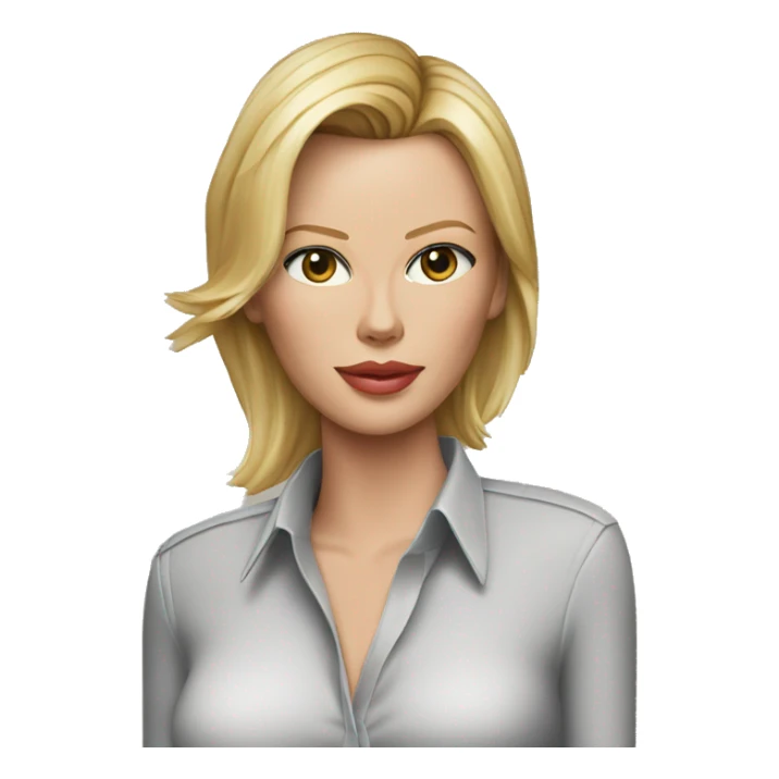 ultra realistic charlize theron wearing shirt sticker