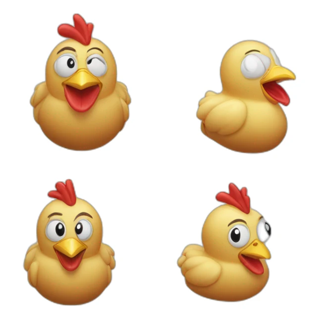 Un gros en surpoids qui man du poulet sticker