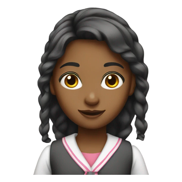 pretty school girl in Mountains  sticker