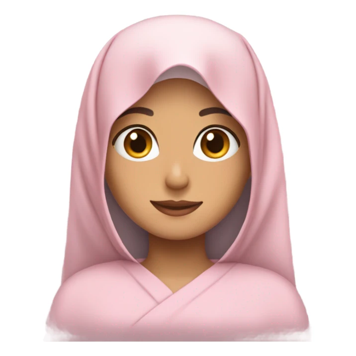 iranian girl pastel pink abaya sticker