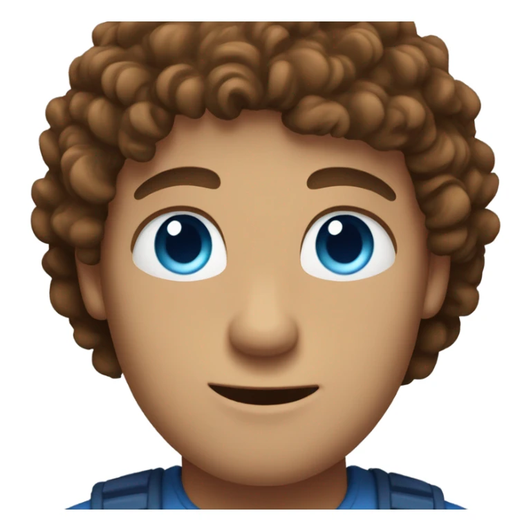 Man with blue eyes and brown curls sticker