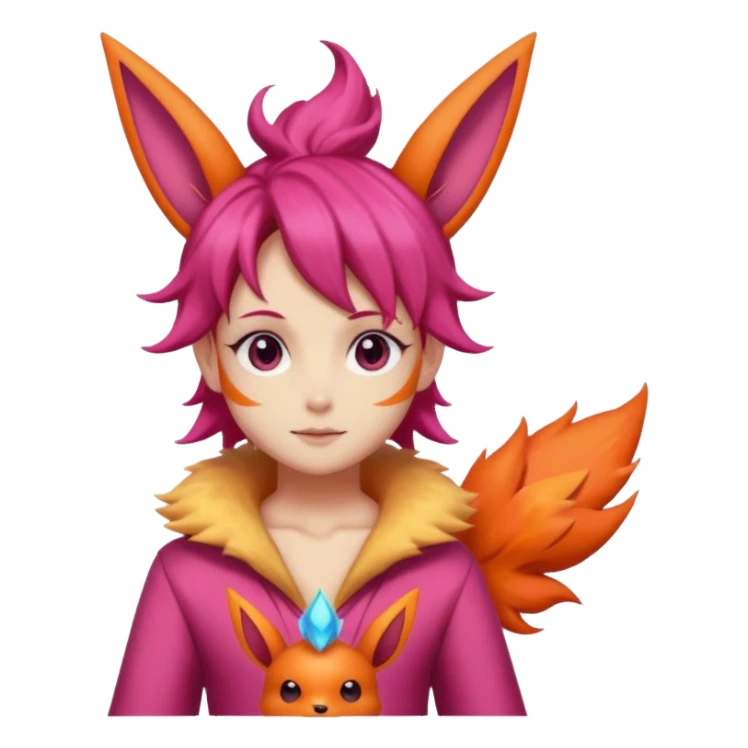 Magenta Brown Skinny Skeleton-Flareon-fairy sticker