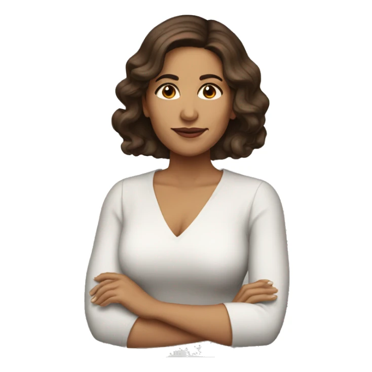 latina woman, 40 years old, brown hair with side parting sticker