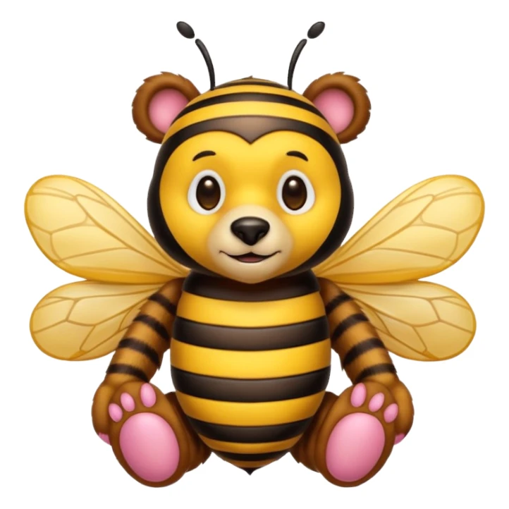 a hybrid bee bear animal sticker
