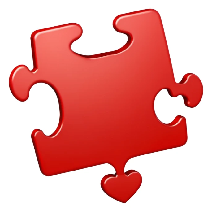 Autism puzzle piece with a heart on it sticker