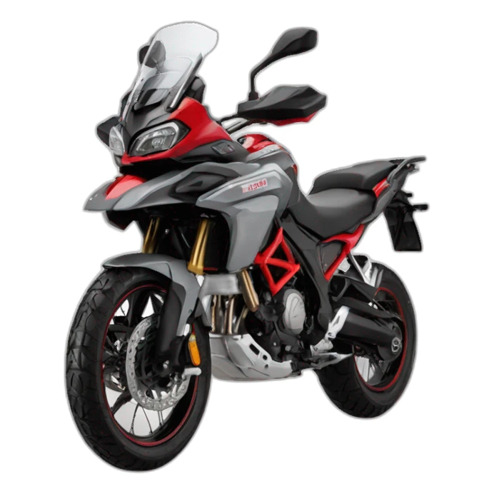 Moto benelli trk 502X gris y roja sticker