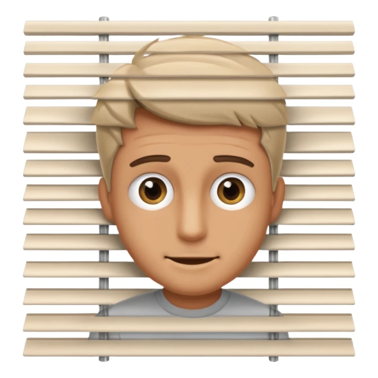 Male peeking through the blinds you can see his eyes sticker