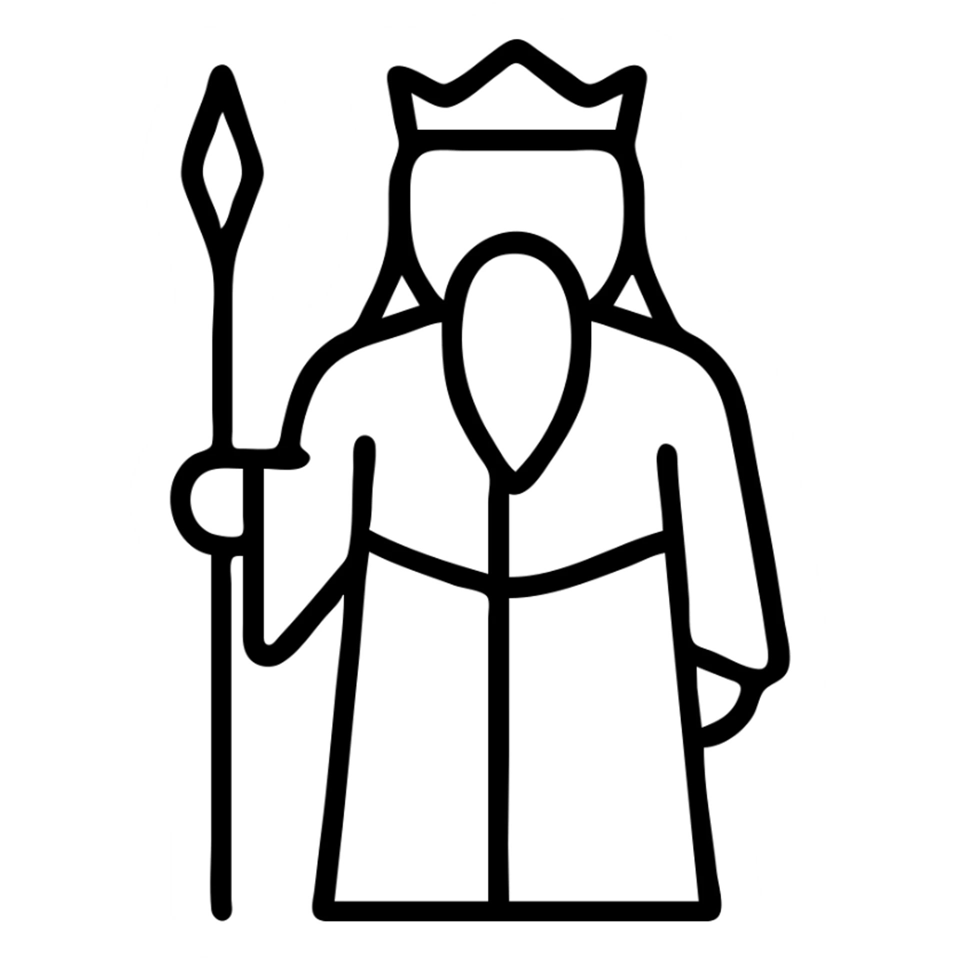 White Council Lord of the Rings, minimal and iconic sticker