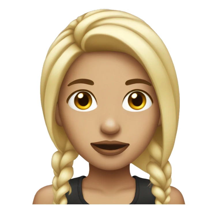 blonde girl with lots of face piercings sticker