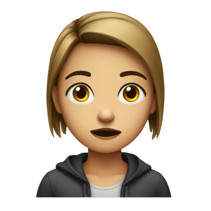 Girl looking at someone that is annoyed sticker