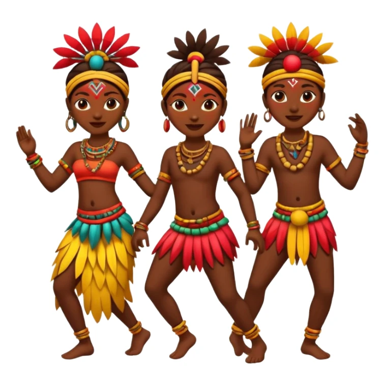 tribals in tribal colors festival time sticker