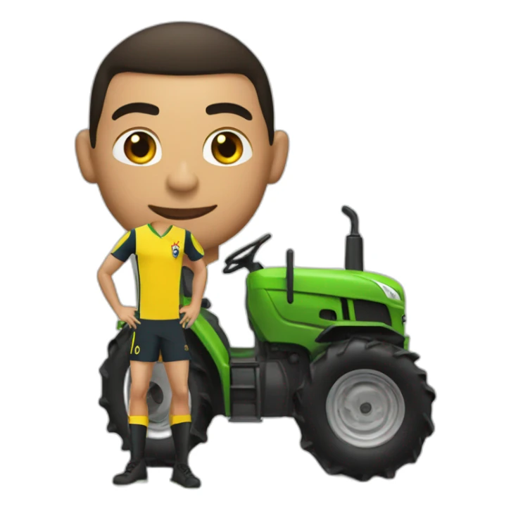 Ronaldo with the tractor  sticker