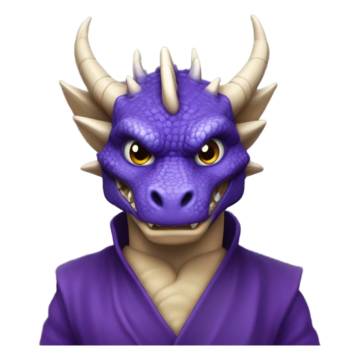 Dragon morado brujo de ojos azules gimiendo sticker