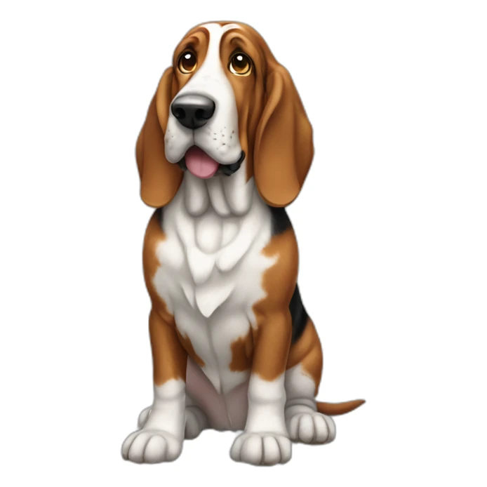 Dog basset hound full-body sticker