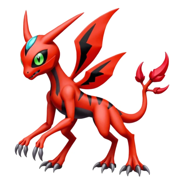 Meloetta-Guilmon-Scizor-Darkrai-Pokémon-Fakémon-creature sticker