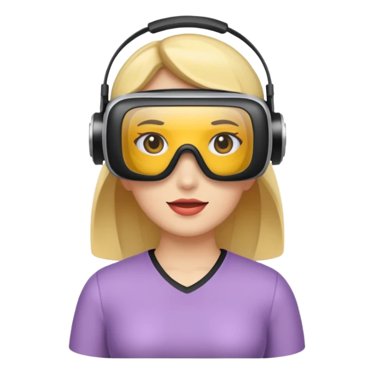 VR wear woman sticker