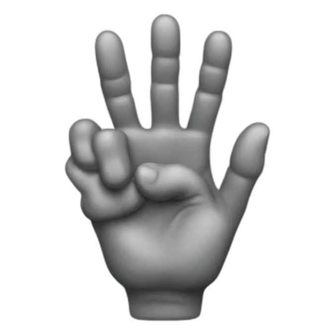 hand showing heavy metal sign sticker