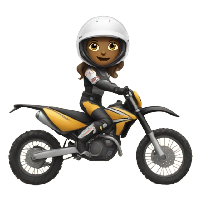 Dirt bike with girl on the back sticker