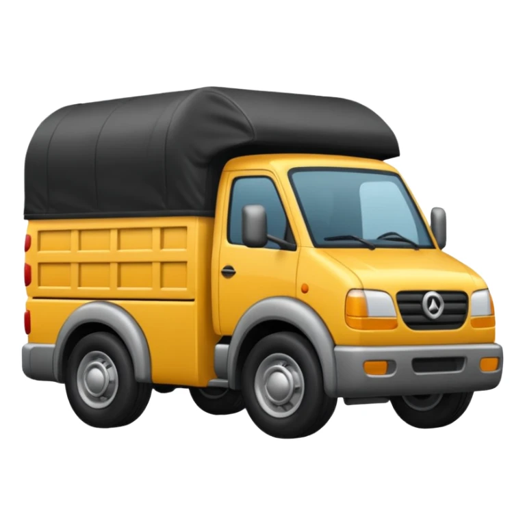 quiero un emoji de un camion de envios en tonos negro sticker