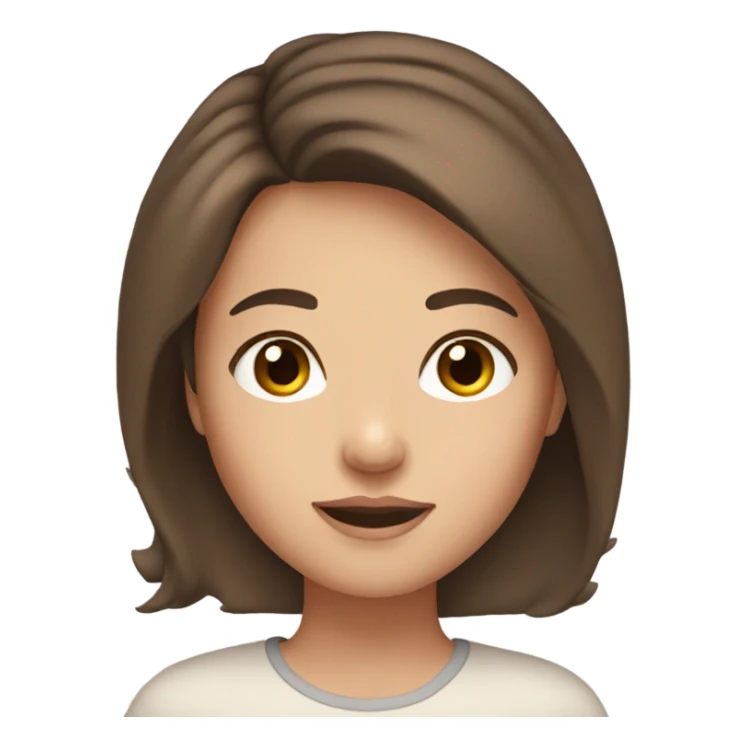 girl with brown hair and thick lashes sticker