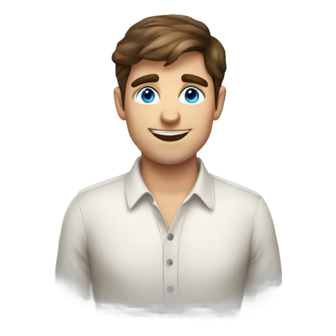 handsome brown haired  blue eyed italian young man sticker