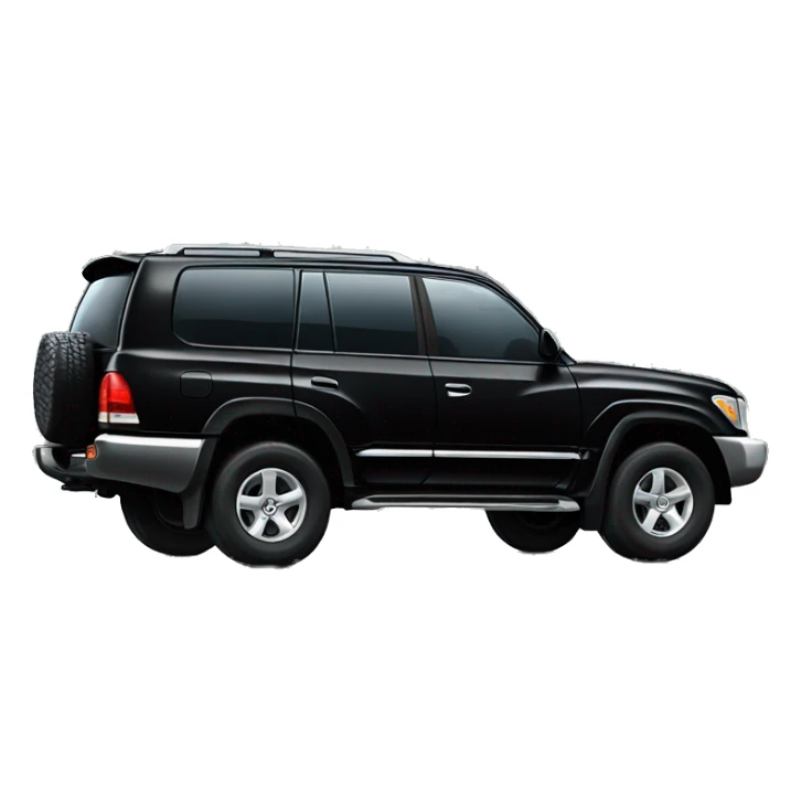 one black toyota land cruiser 100 sticker