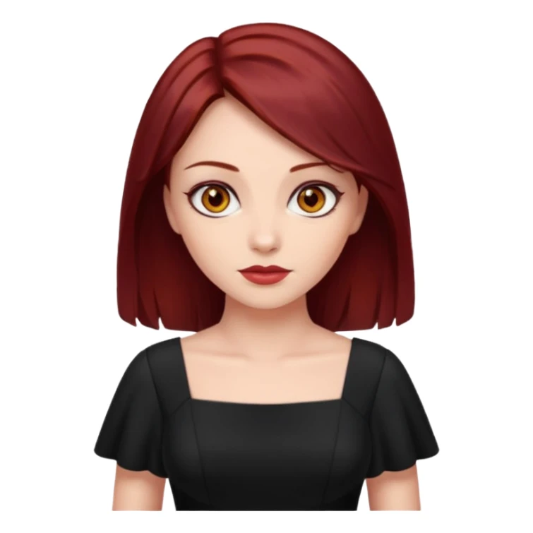 Westie with dark red hair and hazel eye woman sticker
