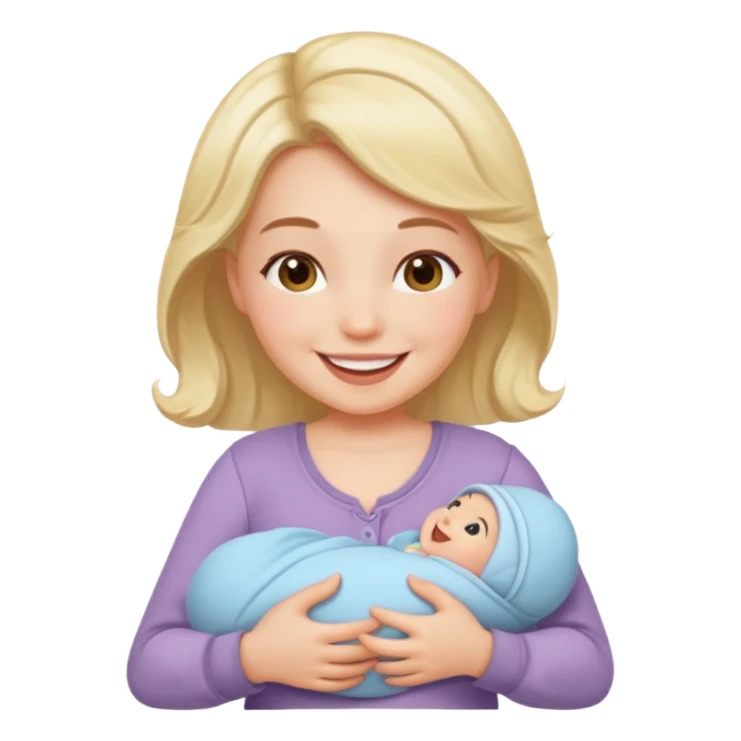 woman with eros baby clothes sticker