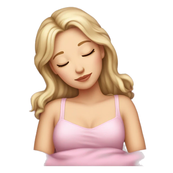 beautiful white girl sleeping pink  sticker
