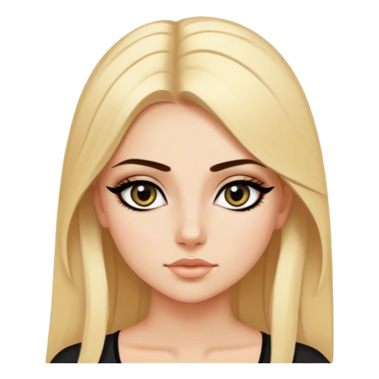 blonde girl in egypt with eyeliner sticker