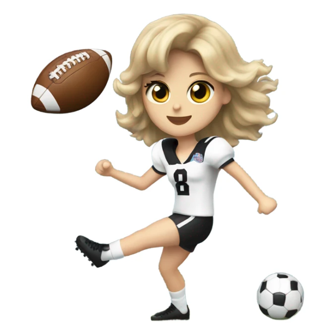 Taylor swift playing football sticker
