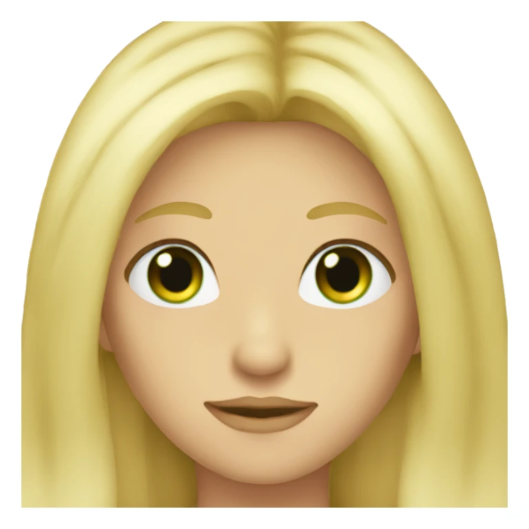 blond long hair green eyeswith pronouns sticker