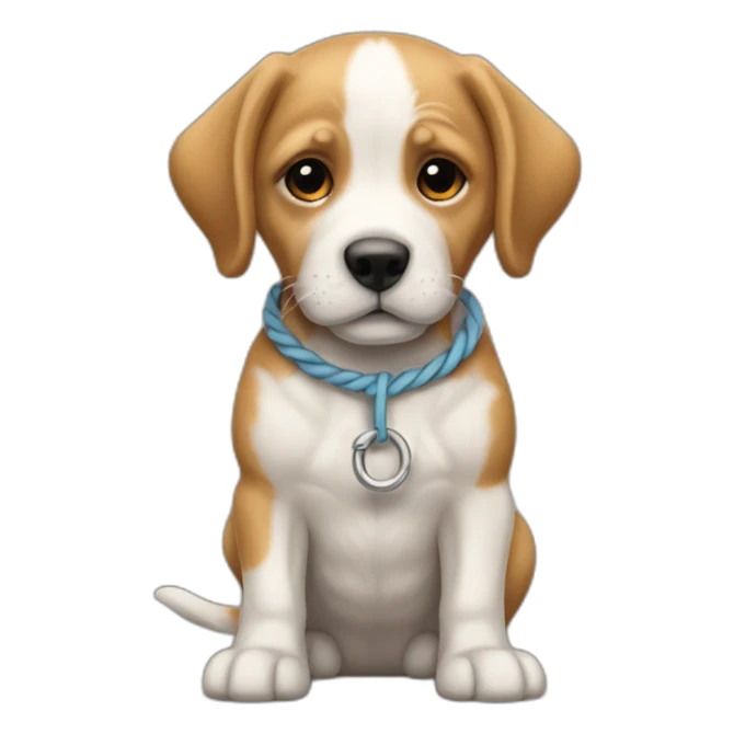 Un chien qui fait de la corde a soter sticker