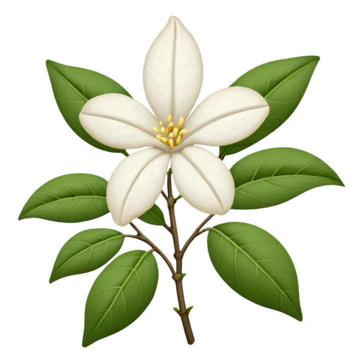 wilted indian jasmine without leaves in emoji format sticker