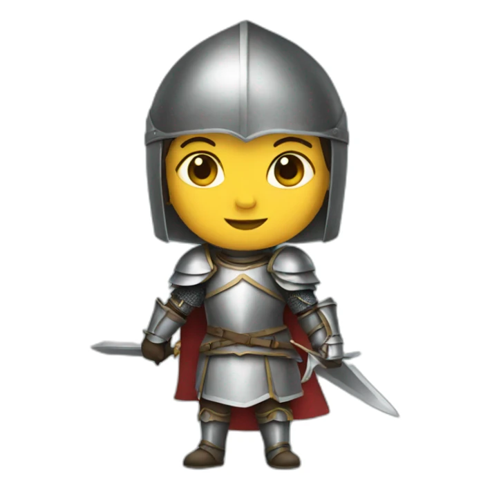 Girl-knight sticker