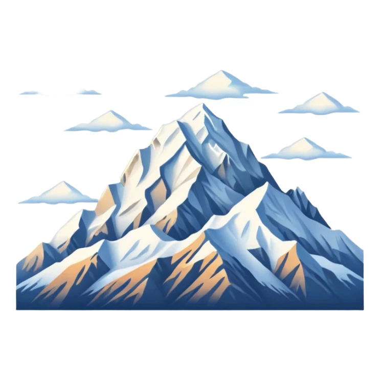 Make an emoji of Kanchenjunga mountain, with background transparent sticker