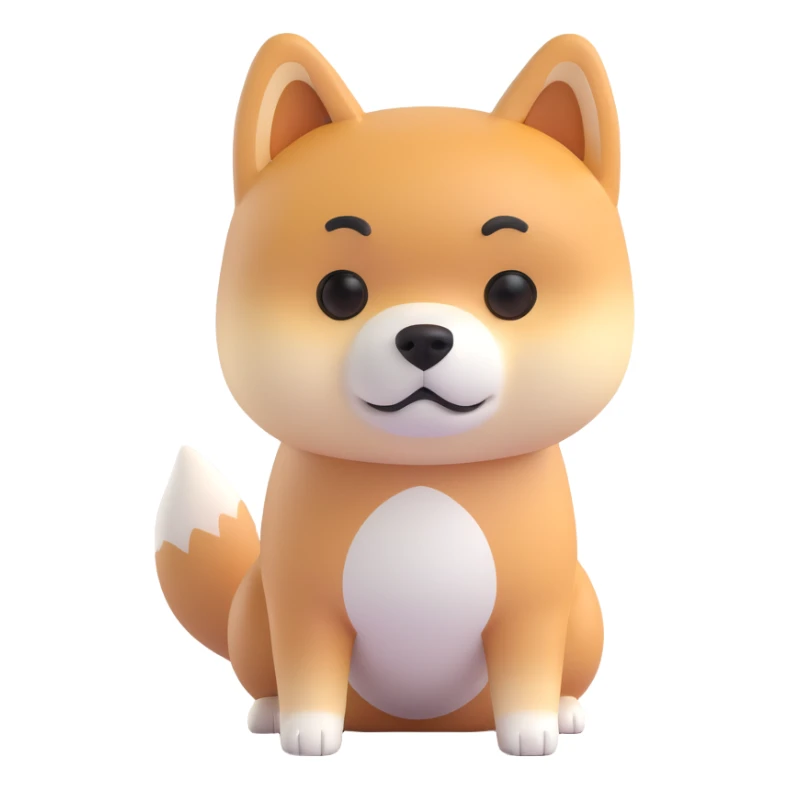 shiba inu standing, sad sticker