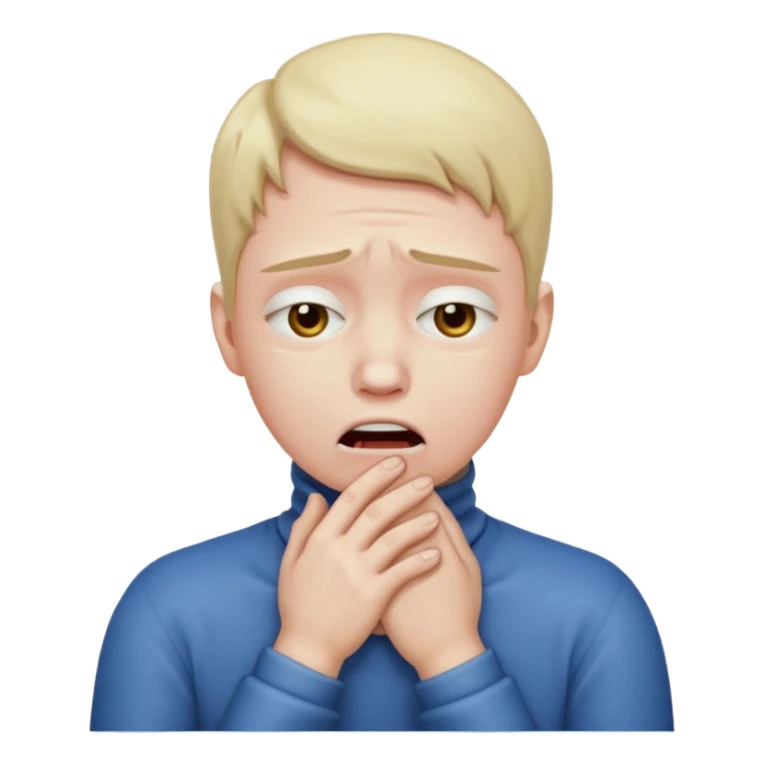 Choking my neck with my hands sticker