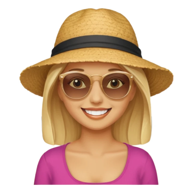 Blonde woman on the beach sticker