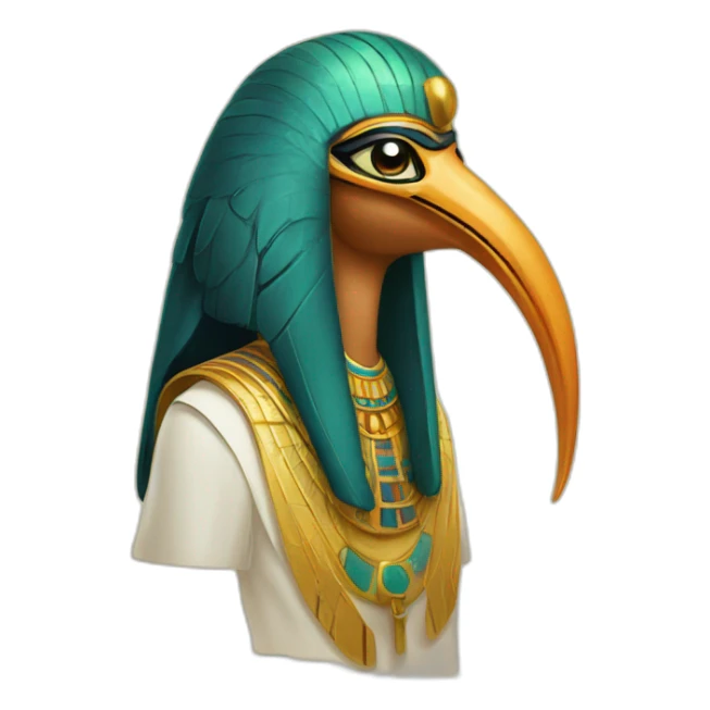 thoth egyptian with the face of ibis sticker