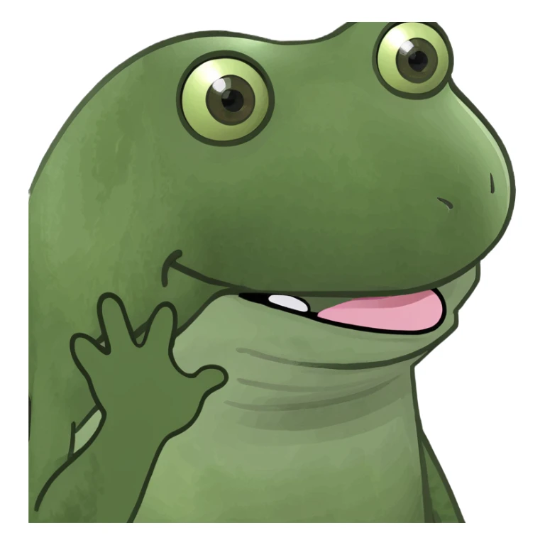 tongue out with hands to the side  sticker