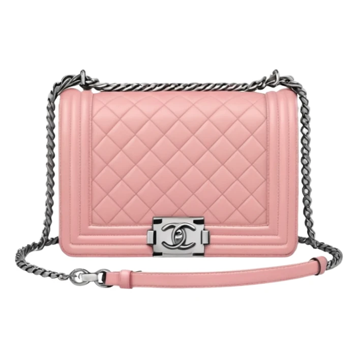 chanel le boy pastel pink bag sticker