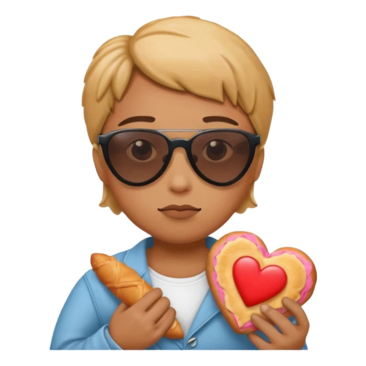 🍞🥐🇫🇷🥖🧀🍩😎🥺❤️🔮 combine every one of those emojis sticker