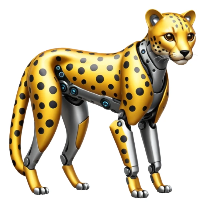 Shiny advanced futuristic Cyberpunkcl cheetah (full body) sticker