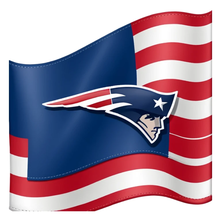 New England Patriots on a flag sticker