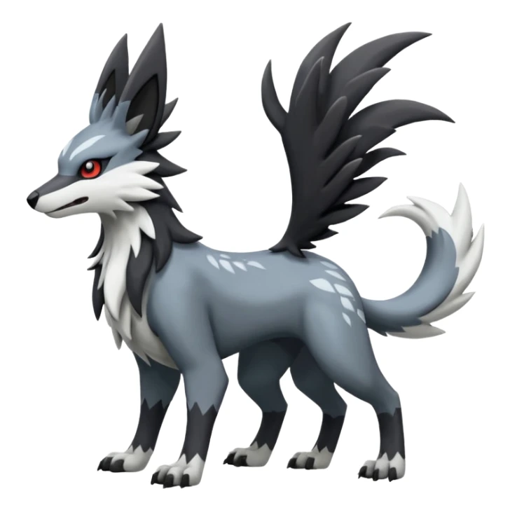Mightyena-Silvally-Fakémon-hybrid-creature (full body)  sticker