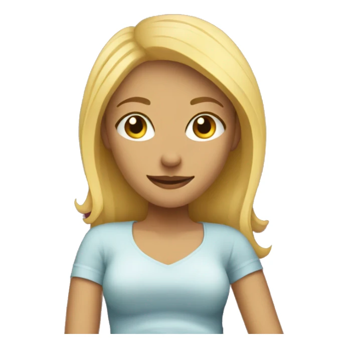 Blonde girl taking it easy on a couch sticker